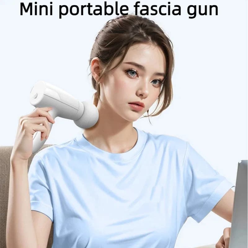 Professional Mini Fascia Gun Muscle Massager Type C Charging 3 Speeds High Frequency Vibration For Men Women Fitness Relaxation