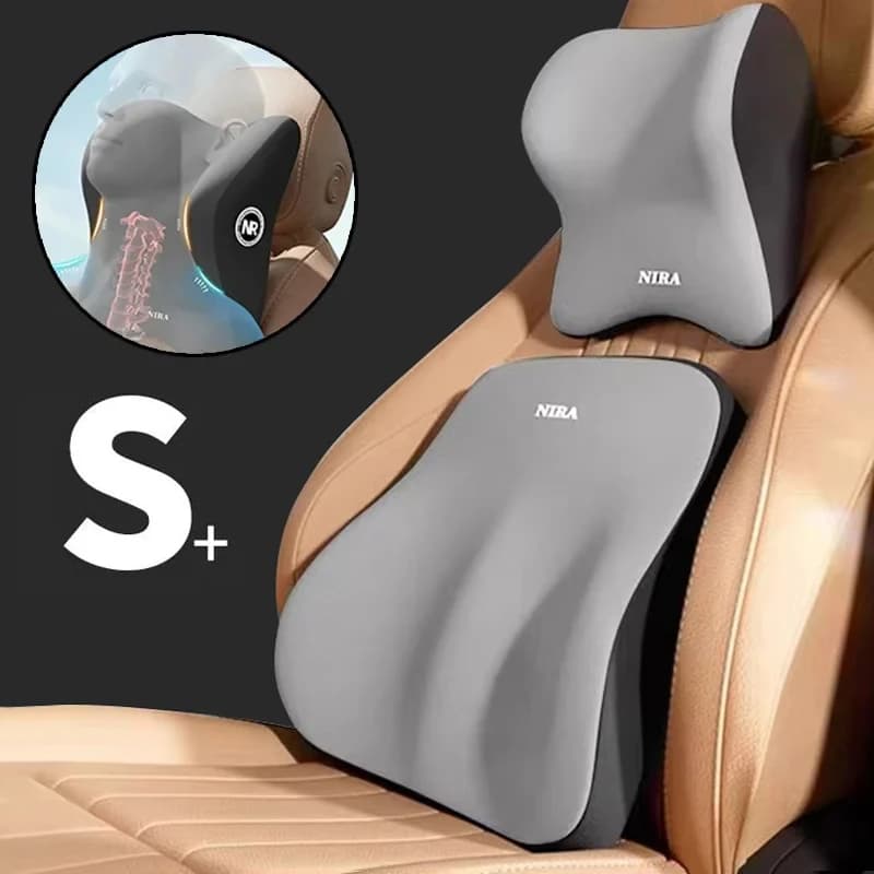 Poggiatesta in memory foam per auto Cuscino per il collo dell'auto Cuscino per la vita lombare Supporto per la vita universale Cuscino per seggiolino auto Accessori Interni