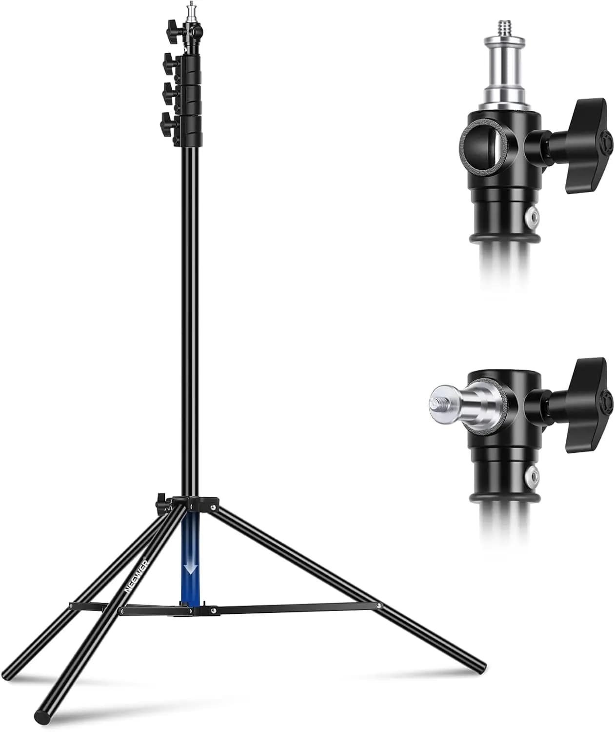Stativo Fotografico Rinforzato con Ammortizzazione ad Aria, Treppiede da 3m/9.8ft con Spigot Reversibile e Manopole in Metallo, Carico Massimo 2.5kg