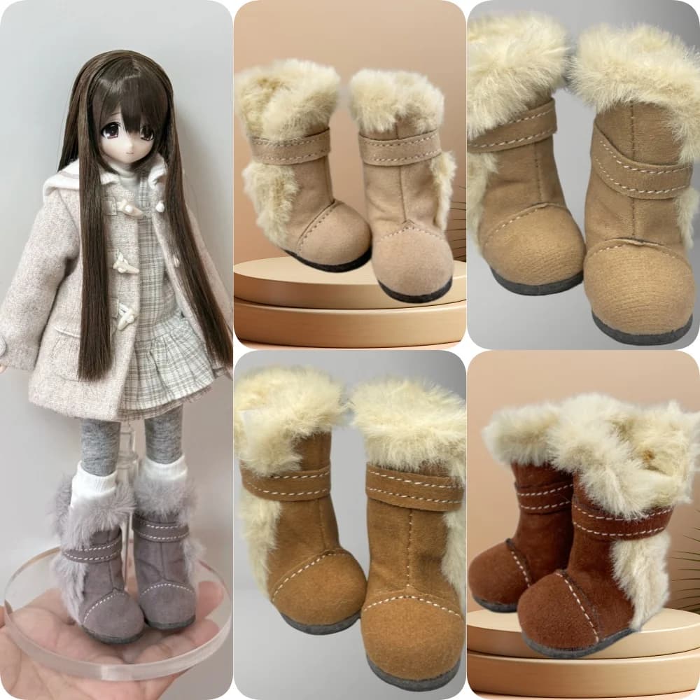 Tilda 1/6 Doll Boots Toy Shoes For Blythe OB24 OB26,Lovely Mini Tall Boots for Blyth Ball Joint Doll Toys Accessories for Girls
