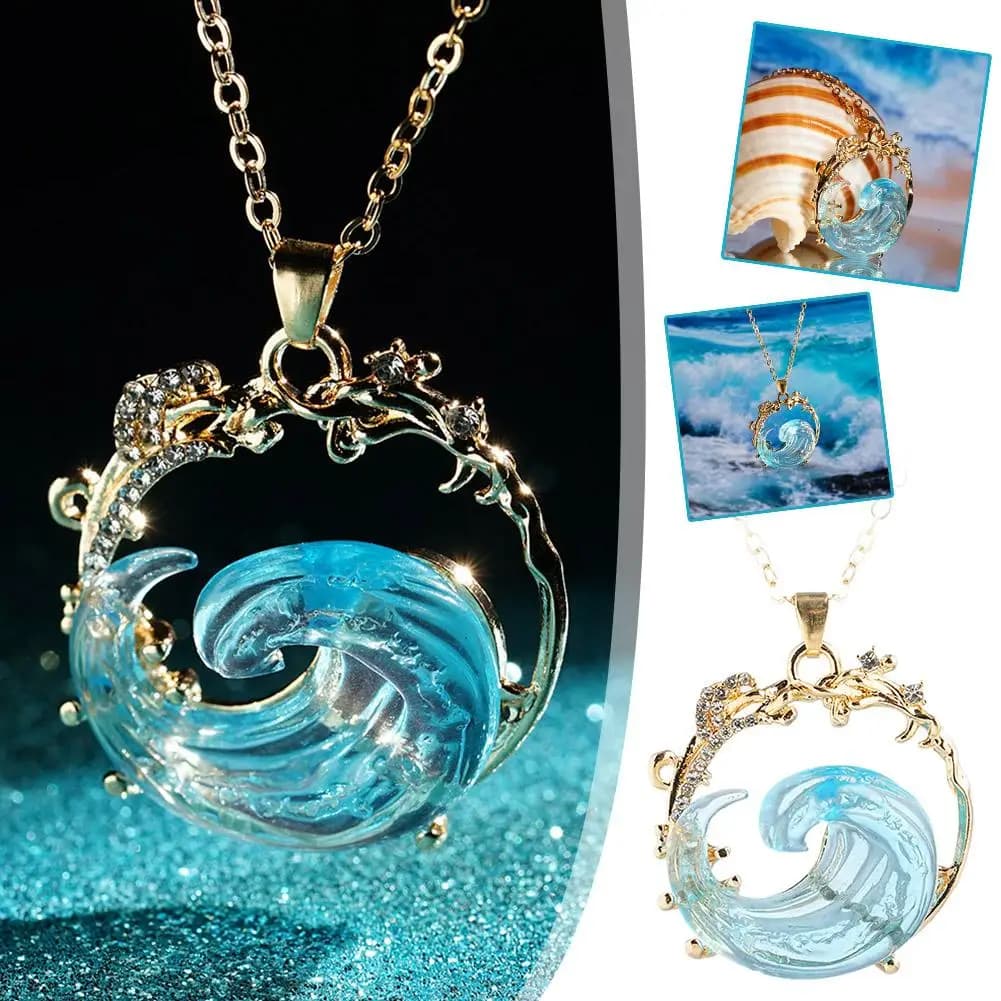 Anelli ondulati alla moda Orecchini Pendenti Set Donne in stile oceano Personalizzato Luce Lusso Collane versatili Abito Gioielli affascinanti