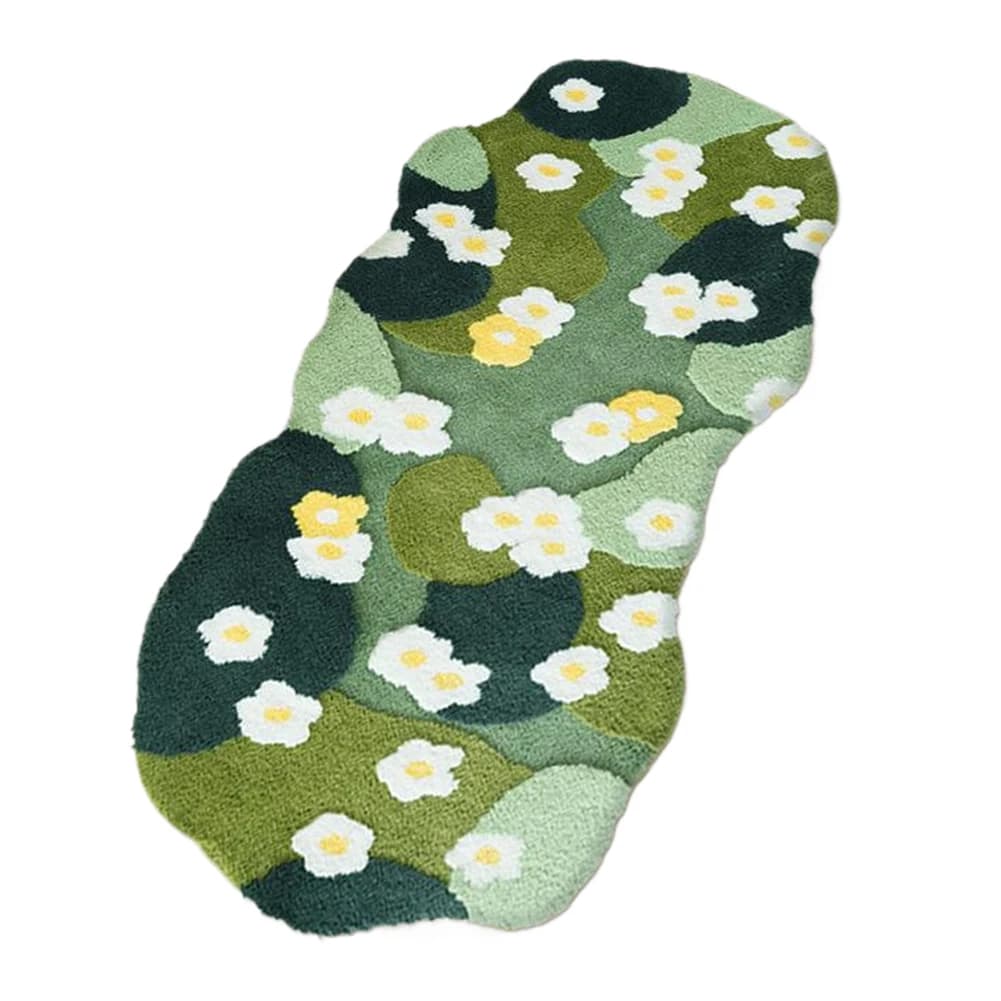 Plush Bedroom Bedside Area Rug Fluffy Three-Dimensional Carpet Soft Nordic 3D Lawn Moss Rugs Carpet Home Entrance Decoration Mat