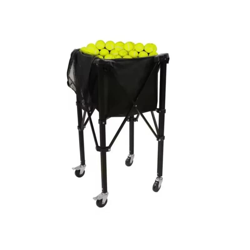 Carrello di raccolta per allenatore di tennis Carrello pieghevole Pick up Collettore di palline portatile Cestino da tennis Contenitore portatile durevole per esterni
