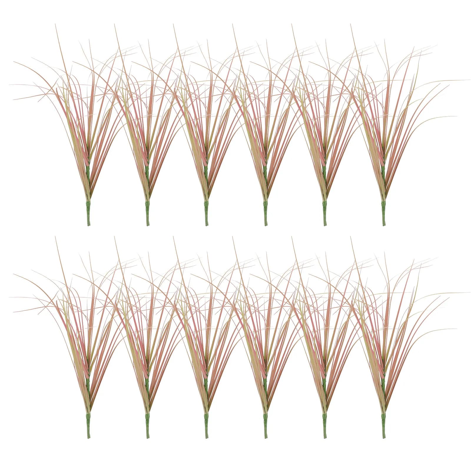 12Pcs Artificial Grass Home Decor Simulation Plant Adornments Photography Props Lifelong Use Fake Grass Outdoor