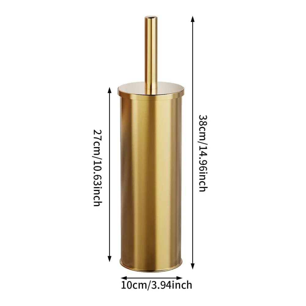 Anti Rust Stainless Steel Toilet Brush Modern Home Bathroom Sanitation Tool Long Handle Scrubbing Brush With Storage Base