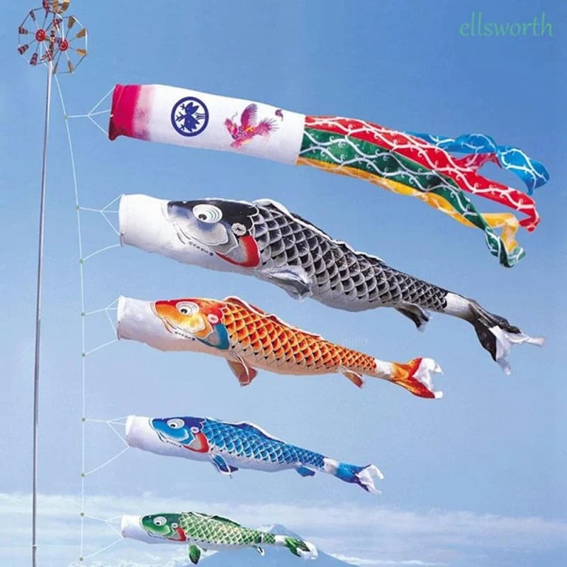 Decorazione bandiera carpa Calzini a vento giapponesi Stremers di pesce Streamer per esterno Ornamento manica a vento Koinobori