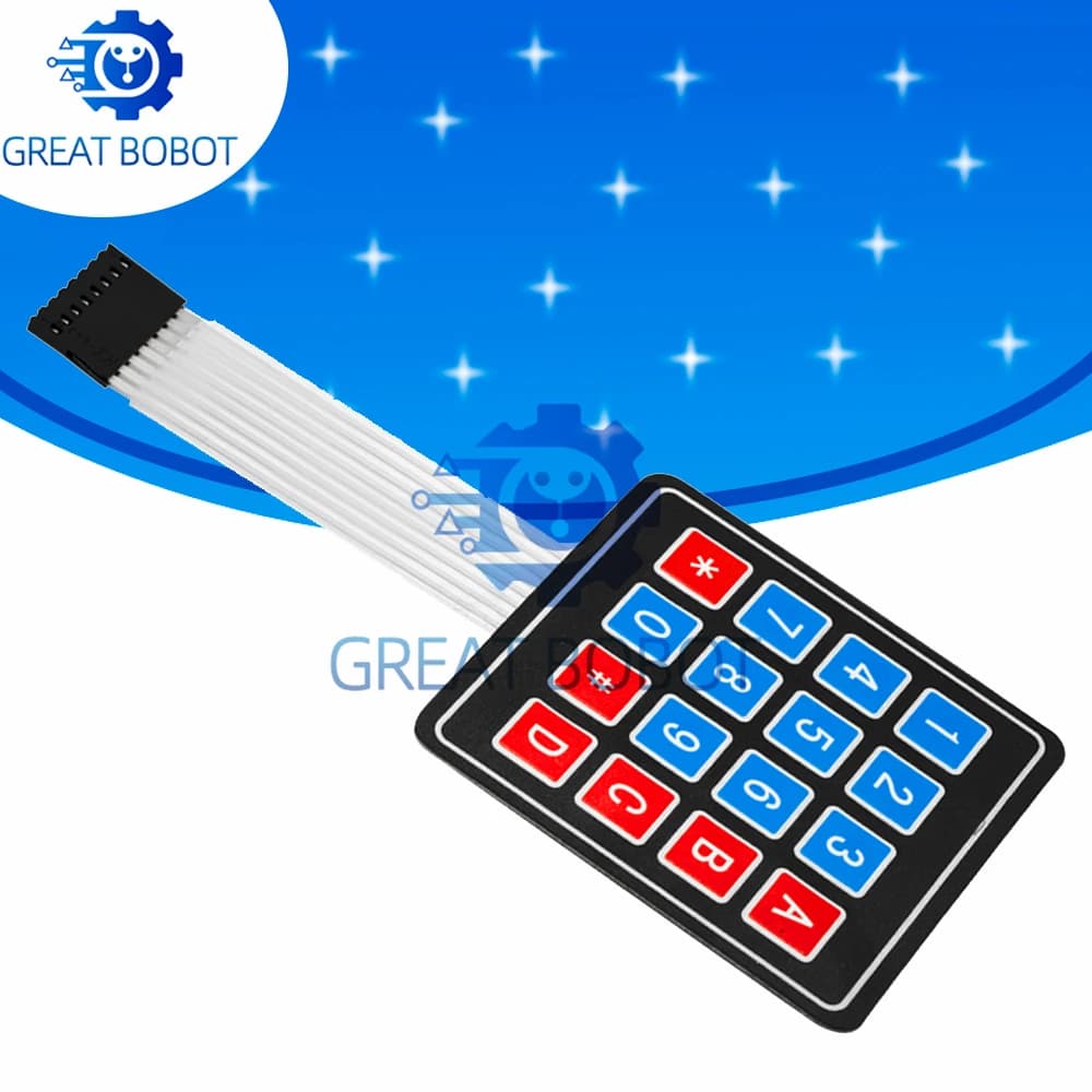 1PCS 16 Key 4 x 4 Membrane Switch Keypad 4x4 4*4 Matrix Array Matrix keyboard for Arduino smart car