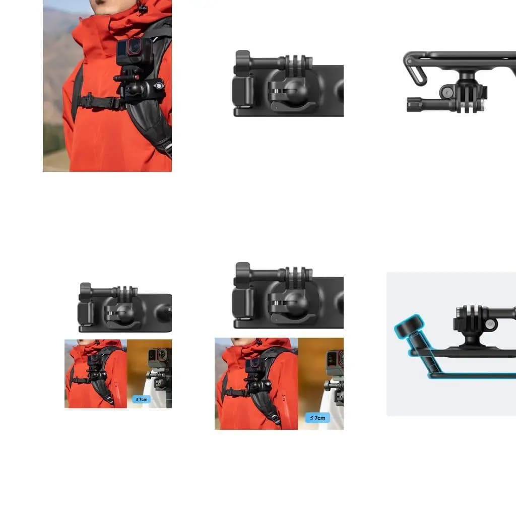 31BA Multifunction Backpack Strap Camera Phone Clip Mount Holder 360 Degree Head Belt