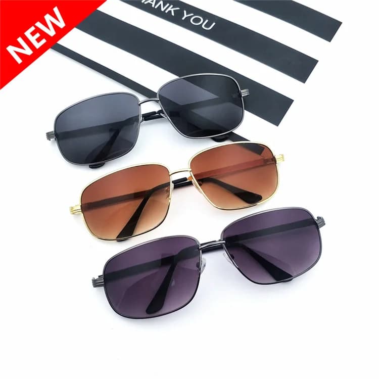 Sunglasses Men's Fashionable Square Cool Glasses Men's Simple Metal Frame Single Beam All-match Sunglasses