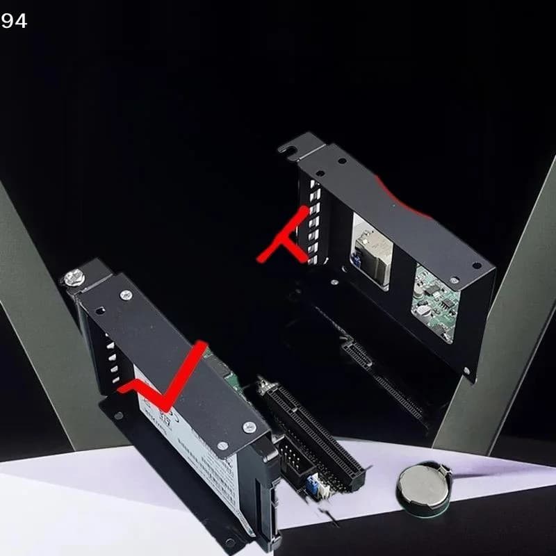 Custodia per computer desktop SSD HDD Baia per disco rigido universale Rack di espansione per slot per schede PCI Adatto per dischi rigidi da 2,5 pollici/3,5 pollici