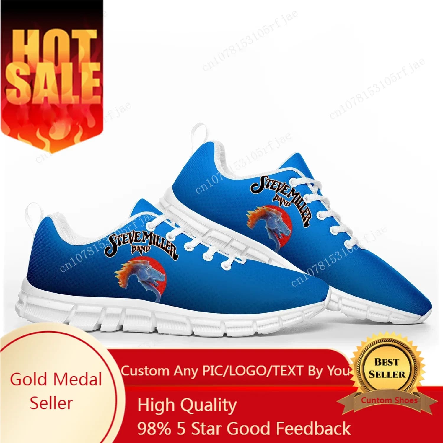 Steve Miller Rock Band Scarpe sportive Scarpe da ginnastica da donna da uomo Scarpe casual personalizzate per coppia bianche