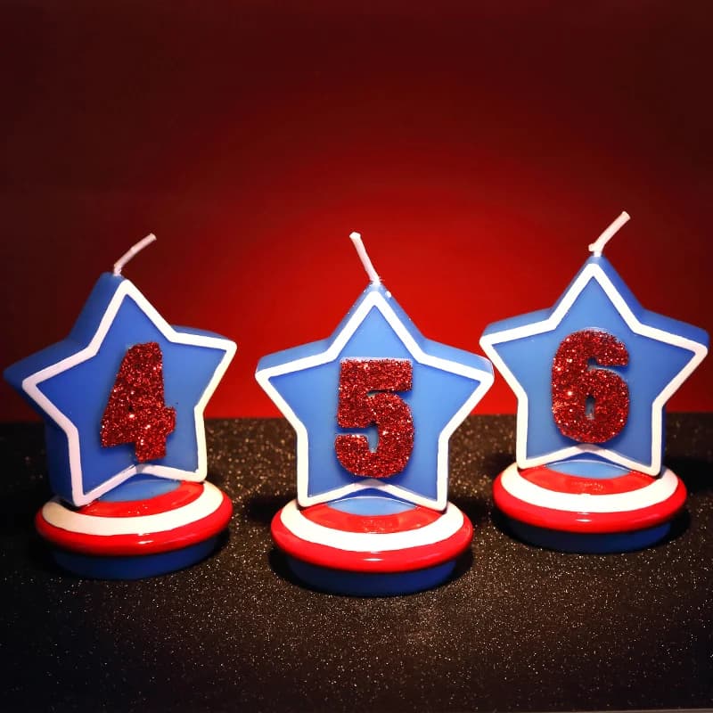 Digital Creative Children Cake Decoration with Birthday Candle