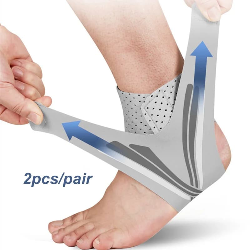 2 pezzi di supporto per caviglia ultra sottile, compressione elastica traspirante, tutore per caviglia, per distorsione, tendinite, protezione per alleviare il dolore al tallone