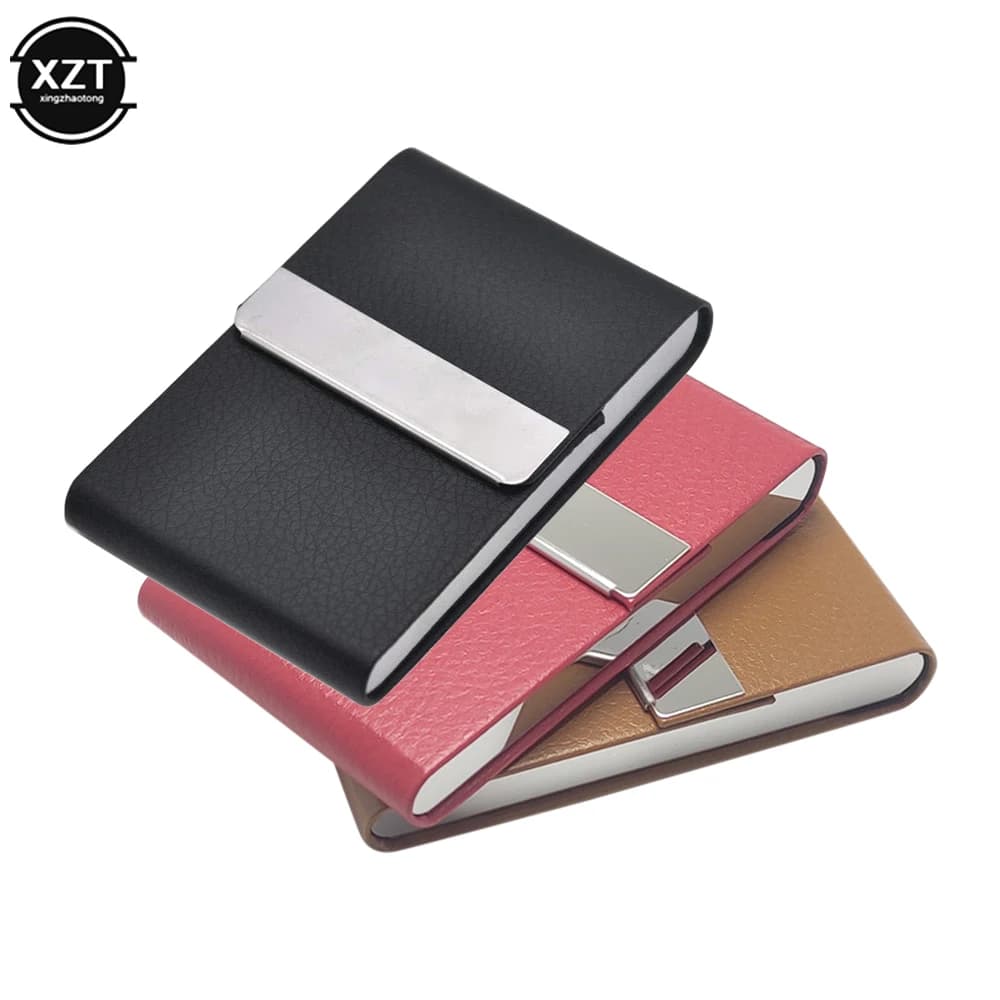 Smoking Accessories Cigarette Case 1 PC Cigar Storage Box Stainless Steel Multifunction Card Cases PU Tobacco Holder