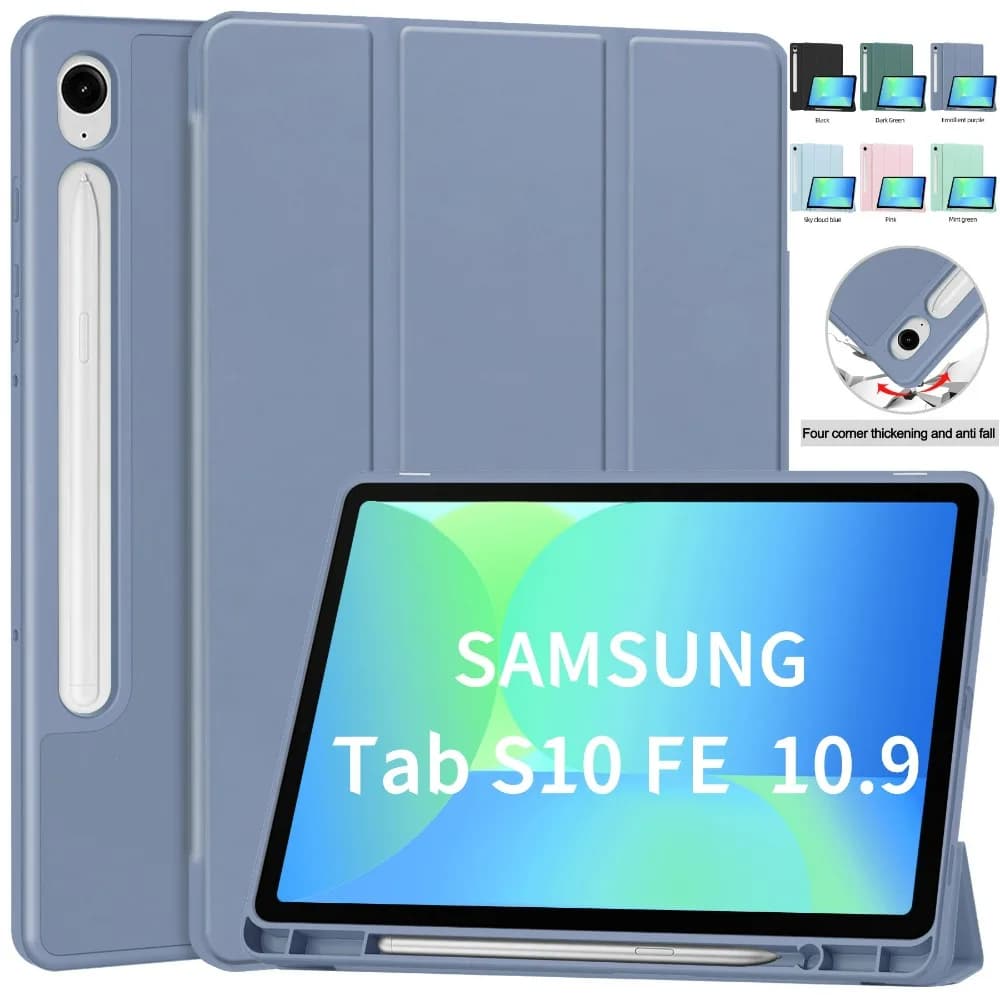 Per Samsung Tab S10 FE Custodia da 10.9 pollici S9 FE 10 9 Custodia con supporto per Galaxy Tab S10 FE Custodia 2025 SM-X520 X526B Portapenne Funda