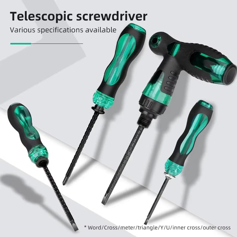 Cacciavite a croce magnetico regolabile telescopico multiuso Strumento di riparazione domestica antiscivolo