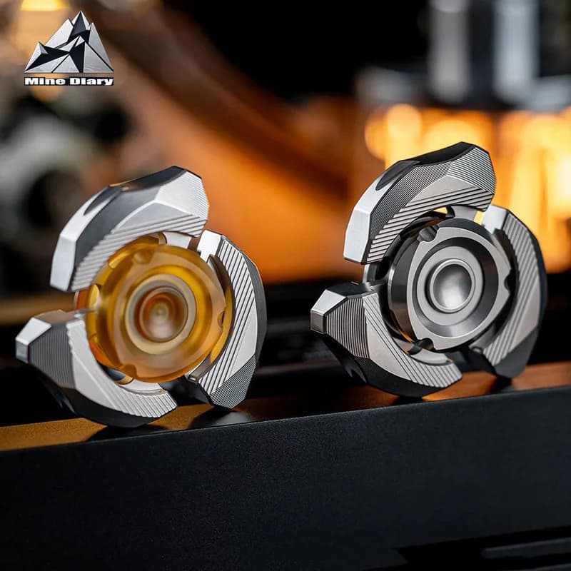 DJG EDC Spinning Spinner Fidget Spinner Titanio per adulti Giocattolo antistress Fidget Toys Giroscopio a tre pale