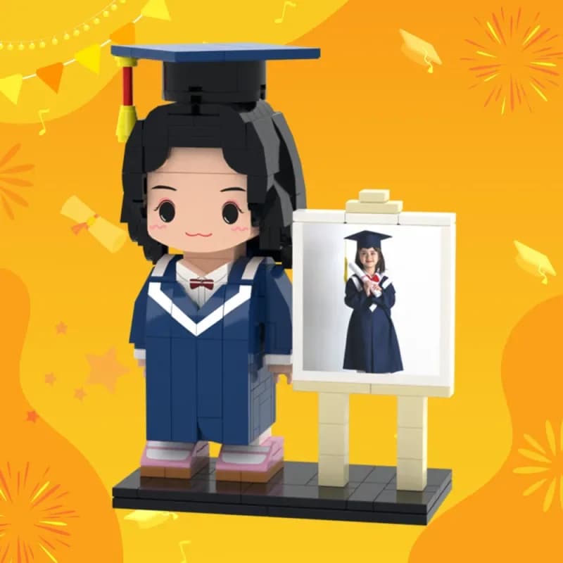 Graduation Present Ideas for Kids Full Body Custom 1 Person Brick Figures Custom Brick Figures with Frame Building Blocks