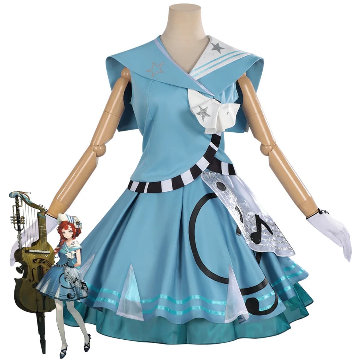 Abito da sera blu Music Master, vestito da principessa, cappello, costume da donna sexy e carino per Carnevale, costume cosplay Barcarola 2026Game Reverse:1999