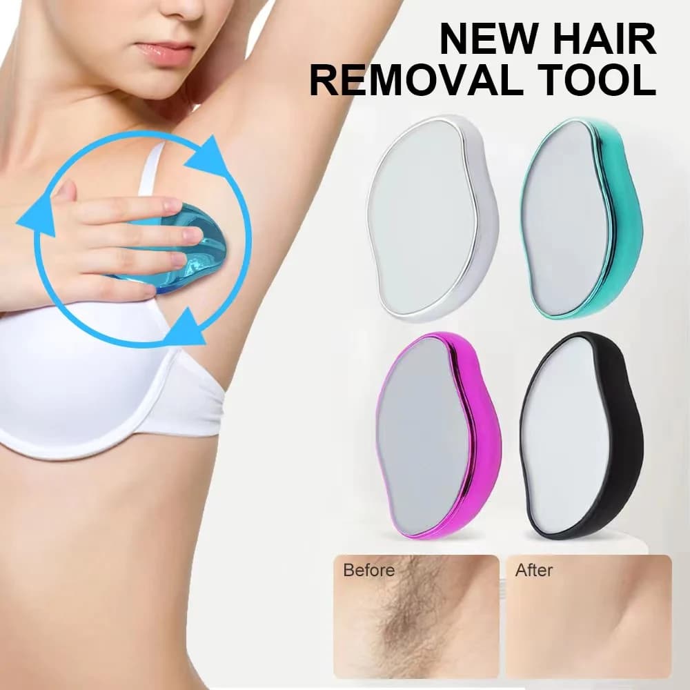 Physical hair removal rubber for safe crystal hair easy cleaning tools for smooth beauty hair removal reusable for body
