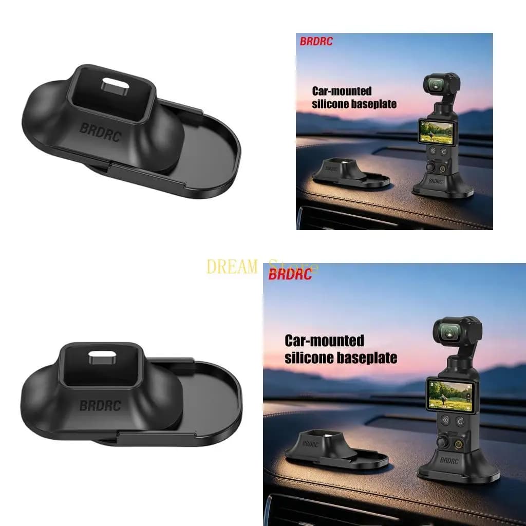 Silicone Car Mount Base For Pocket 3 4 Camera Car Mount Secure Nonslip For Road Trip Vlog And Time Lapsing Recording best sale