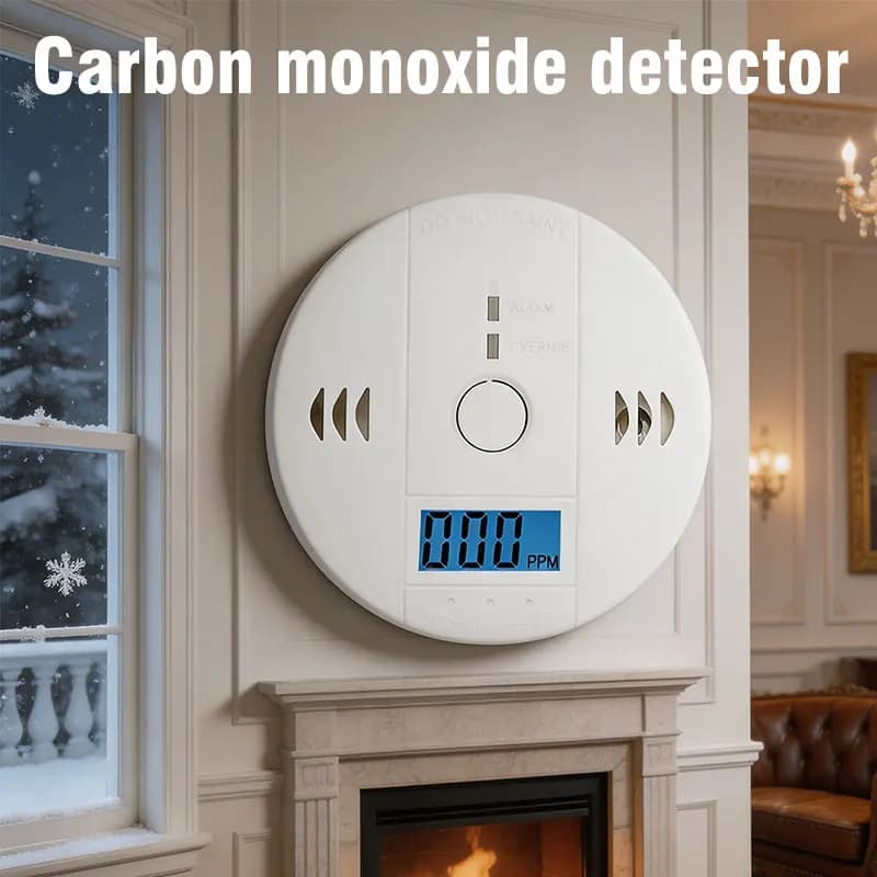 Carbon monoxide alarm CO detector LCD display alarm device household toxic gas leakage detector fire sound and light alarm