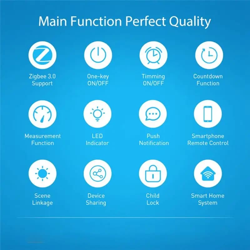 ABNQ Tuya Smart ZigBee Presa Intelligente EU 16A con Monitoraggio Consumo Energetico KWh, Estensore Singolo Ripetitore