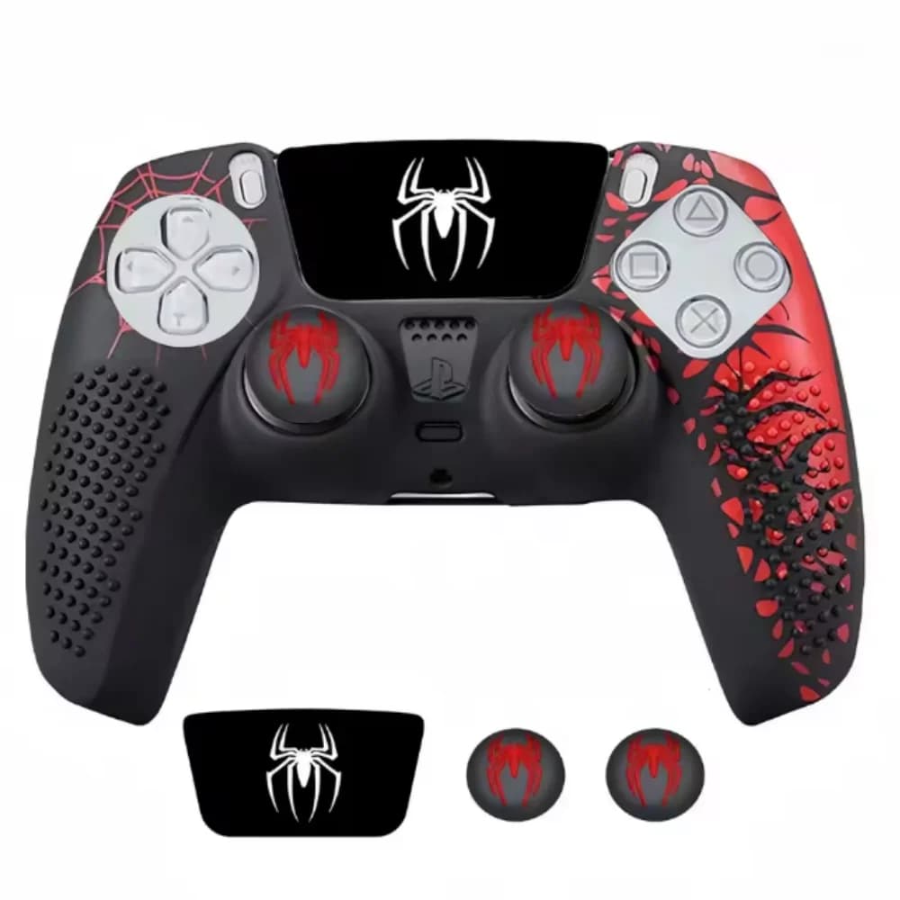 Cover Antiscivolo in Silicone per Controller PS5 con Grip per Pollice e Adesivo per Touchpad