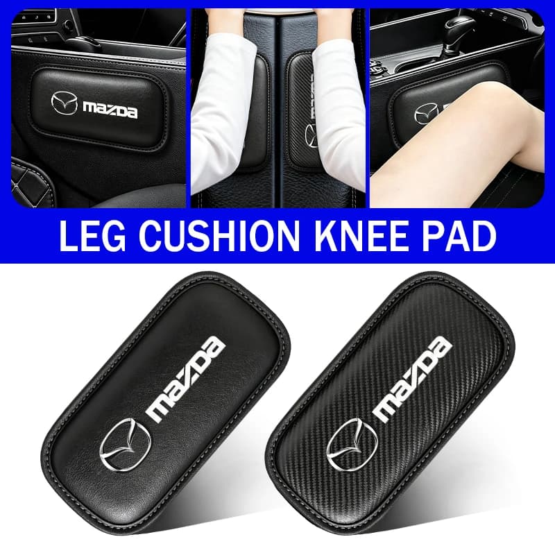 For Mazda Leather Knee Pad Car Interior Pillow Protection Cushion Axela Speed 6 CX3 CX4 CX5 CX7 CX8 CX9 MS Demio
