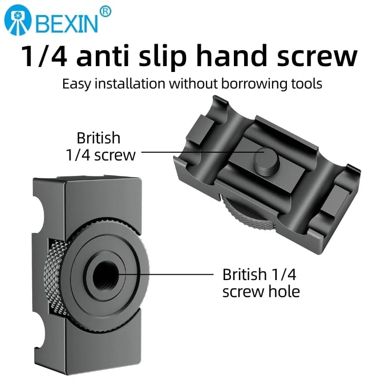 Morsetto per Cavo Fotocamera con Sistema Arca Swiss, Clip Blocco Cavo in Lega di Alluminio con 2 Scanalature, Clip di Bloccaggio Cavo USB HDMI