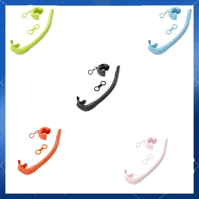 ABJV Snorkel for soft silicone dive, portable and foldable design, easy to breathe, suitable for free diving and swimming