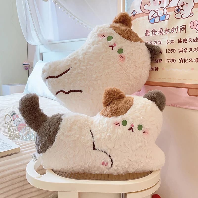 Cuscino a Forma di Gatto per Adulti, Decorazione per la Casa, Camera da Letto, Finestra a Bovindo, Supporto Lombare in Tessuto