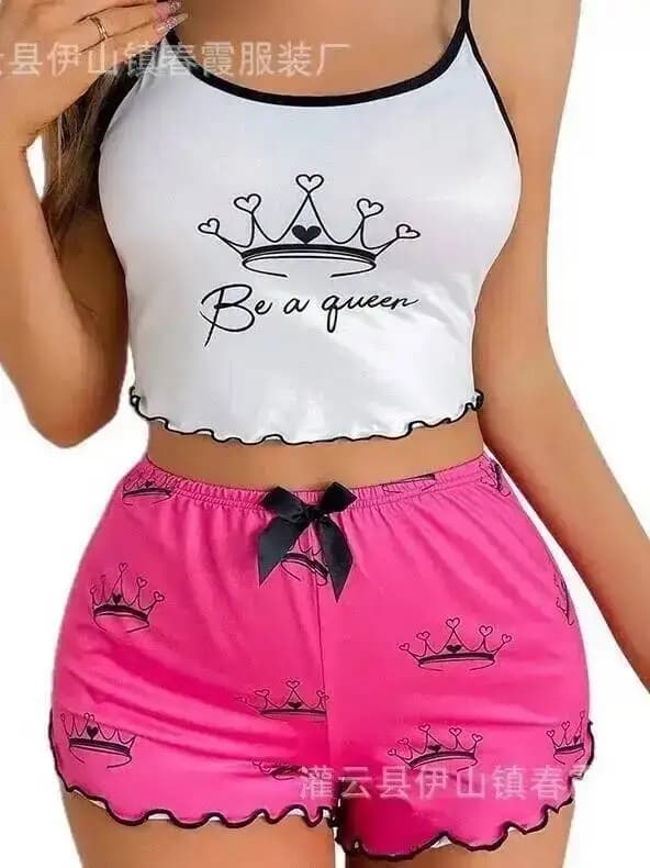 Milk Silk Casual Homewear Shorts Sets Elegant Women's Shorts Camisole Sexy Pajamas Shorts Sets Backless Sleeveless Charming Z6KJ