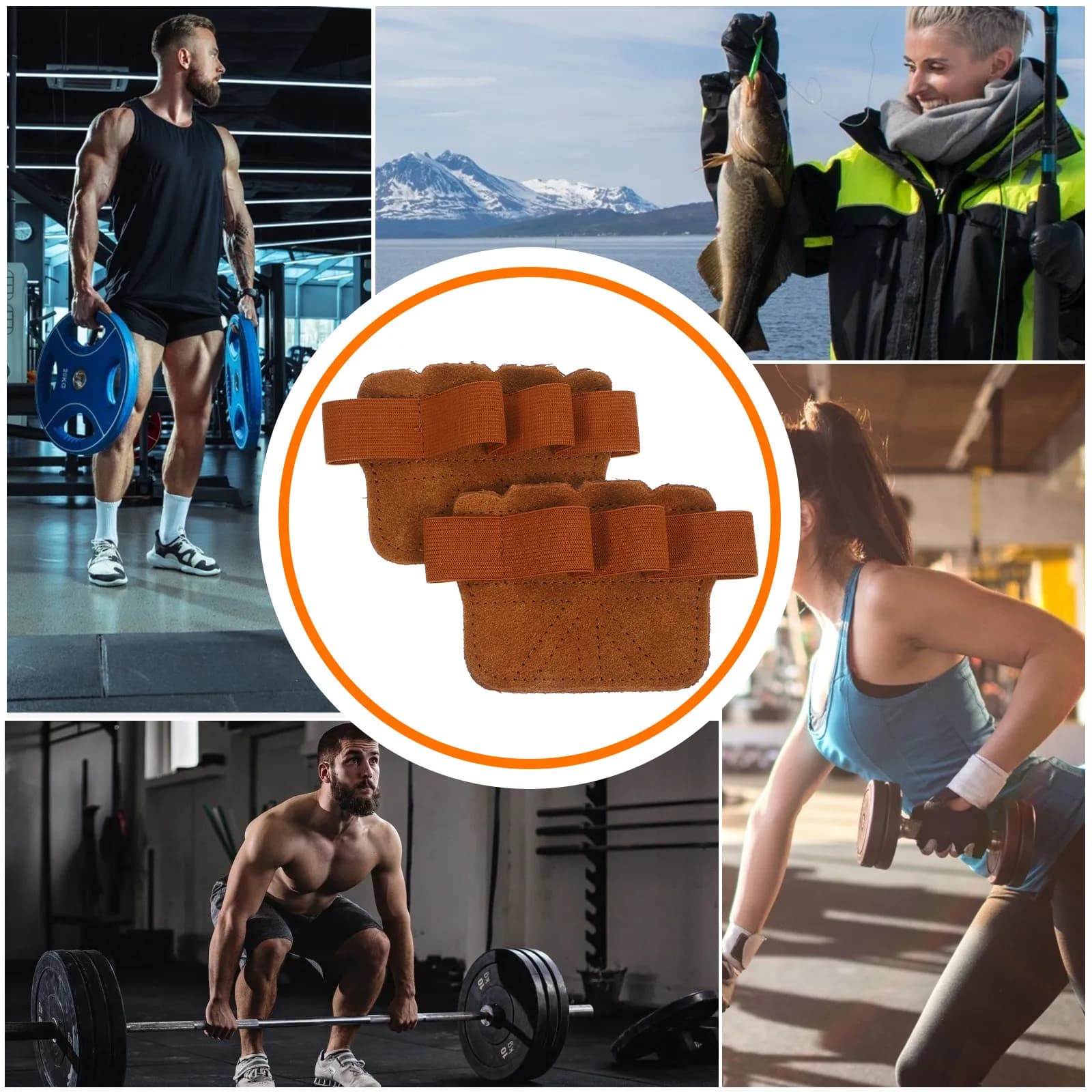 1 Paio di Guanti Mezze Dita per Trazioni, Guanti Fitness in Nylon Antiscivolo Resistenti all'Usura, Protezioni Palmo per Sollevamento Pesi in Palestra