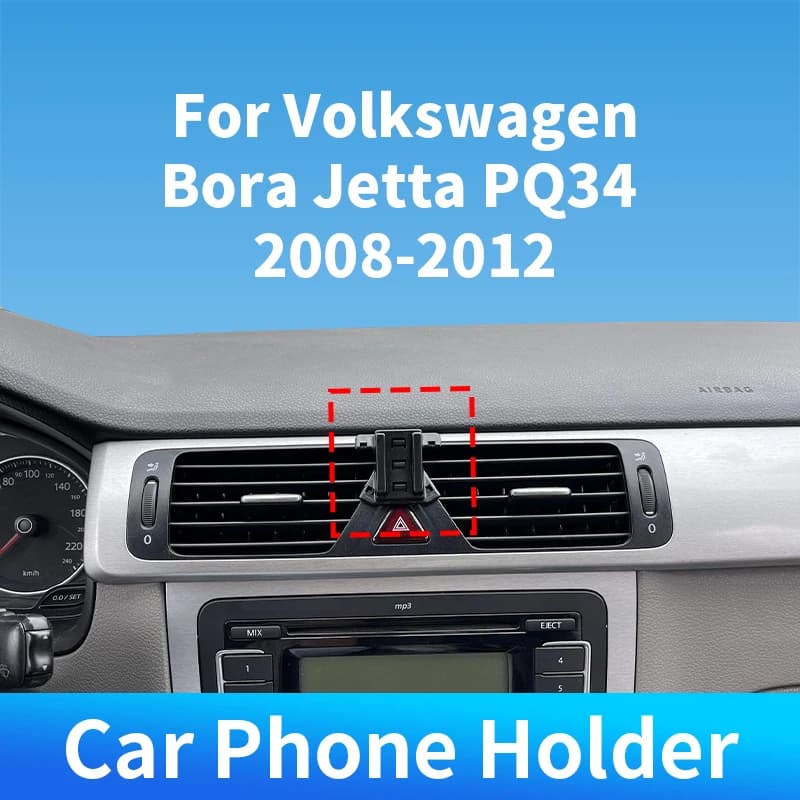 The snap on bracket base for the Volkswagen Bora Jetta PQ34 2008-2012 car phone holder can be used with multiple phone holders
