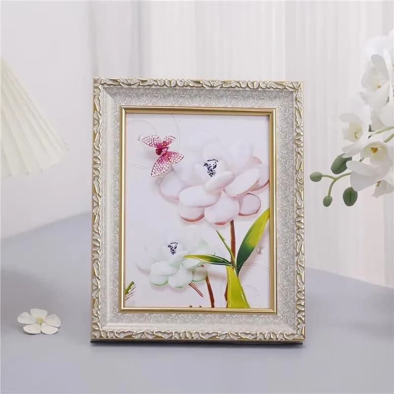 Cornice Portafoto da 5 Pollici per Matrimonio, Decorazione per Soggiorno e Camera da Letto, Ornamento da Scrivania per Ufficio, Cornice Moderna in Resina, Regalo di Compleanno