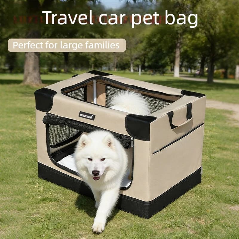 Large Dog Cage Bag Car Travel Carriers Transport Dogs Bags Cage Outdoor Breathable Carriers Cat Cages Designer Luxury Pet Supply