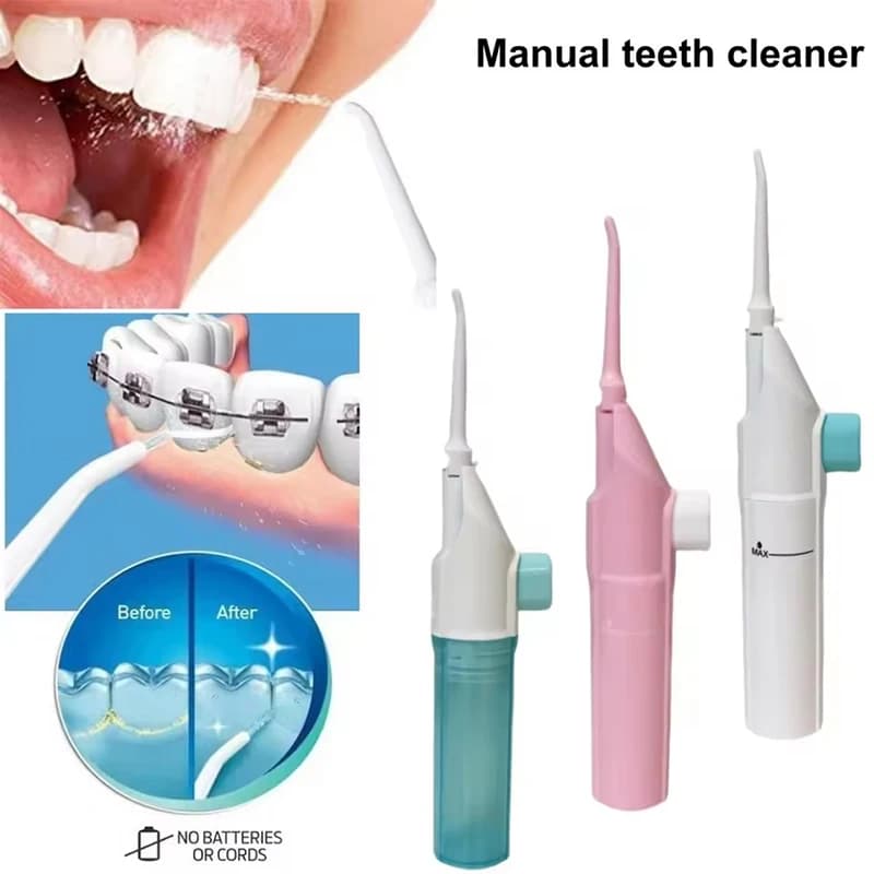 2026 new Portable High Pressure Oral Irrigator Household Dental Floss Manual Water Toothpick for Teeth Cleaning