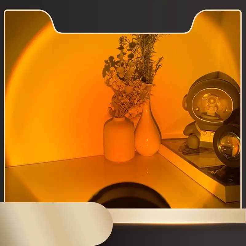 Proiettore di luce al tramonto Decorazioni per la casa Luce notturna Luce d'atmosfera portatile Camera da letto Soggiorno Fotografia da parete Luci al neon-N36R