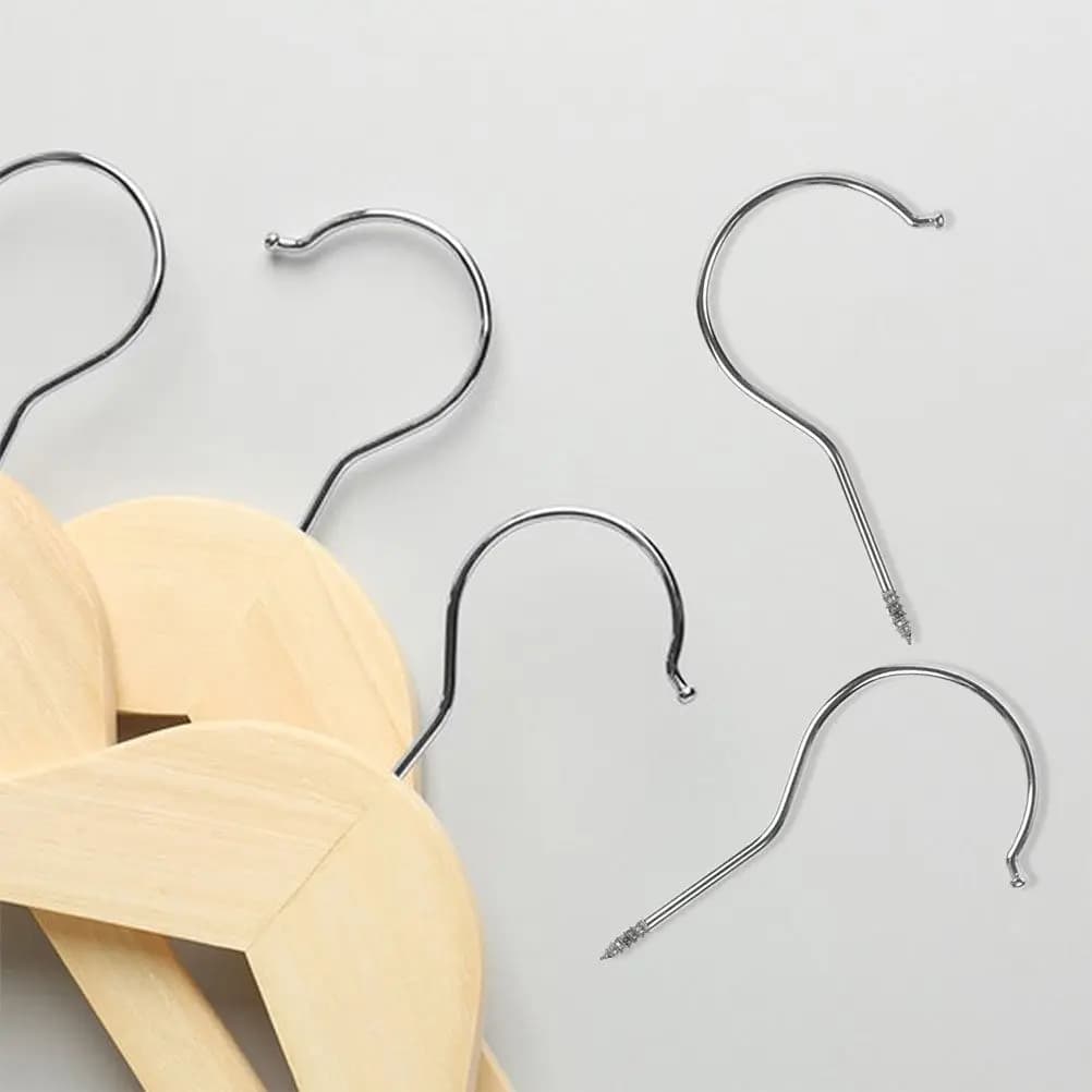 20Pcs Universal Plastic Pants Hanger Clips Thickened Long Round Flat Hooks Closet Organizer Clips for Clothes Retail Display