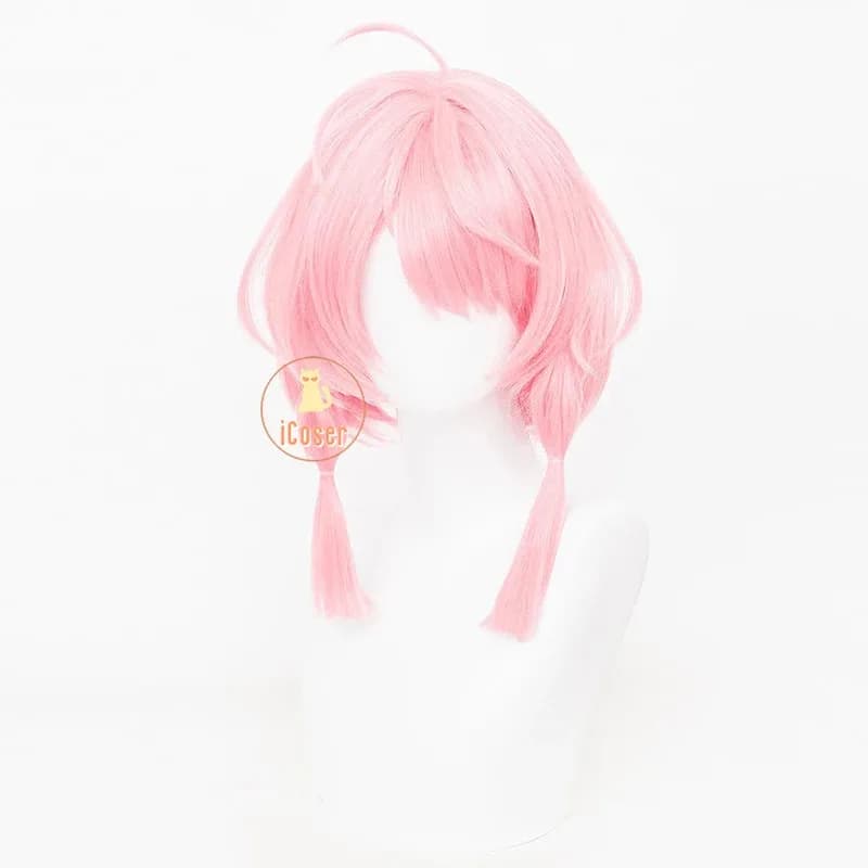 Gioco Wuthering Waves Taoqi Parrucca Cosplay Rosa Capelli corti Trecce Havoc Risonatore naturale Jinzhou Halloween Party Accessorio donna