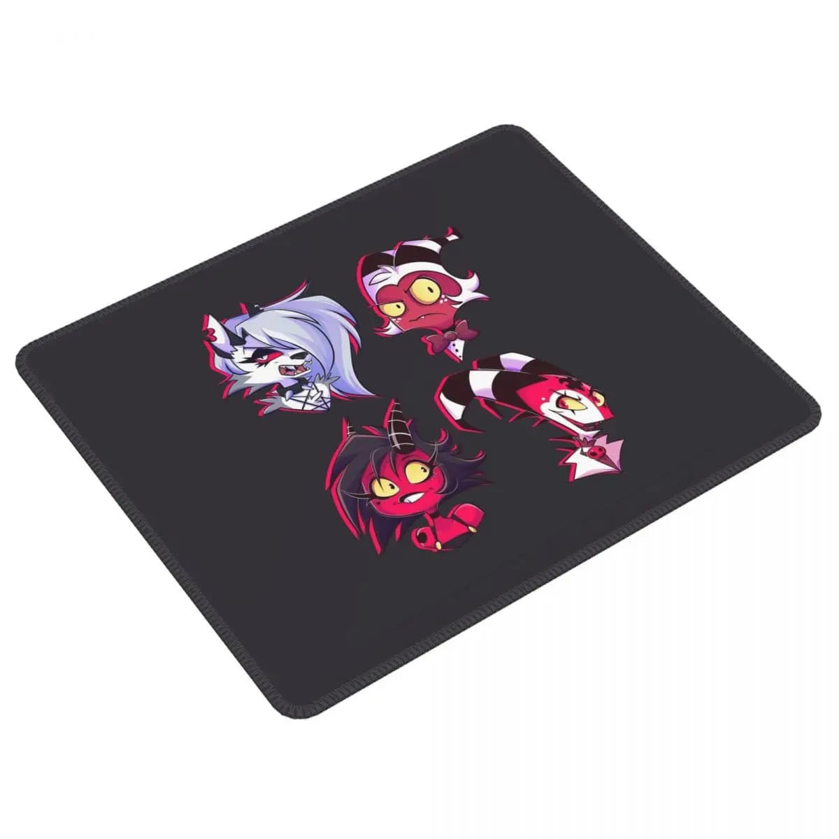 Tappetino per mouse multi-formato Loona Collage Helluva Boss Anime Gamer PC Laptop Tappetini Tappeto per tastiera Accessori per computer da gioco Tappetino da scrivania