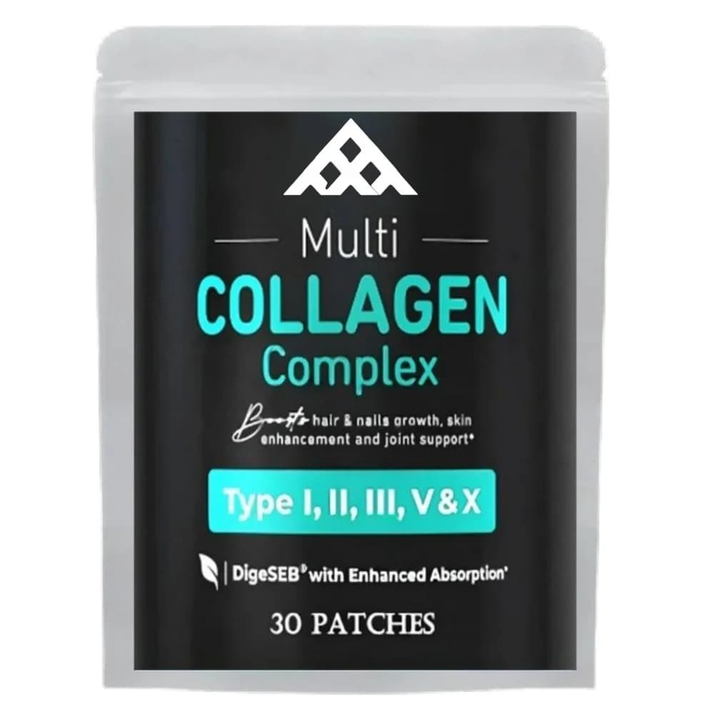 Patch transdermiche multi collagene supportano (I, Ii, Iii, V, X) Pelle, capelli, unghie, articolazioni e salute delle ossa 30 cerotti