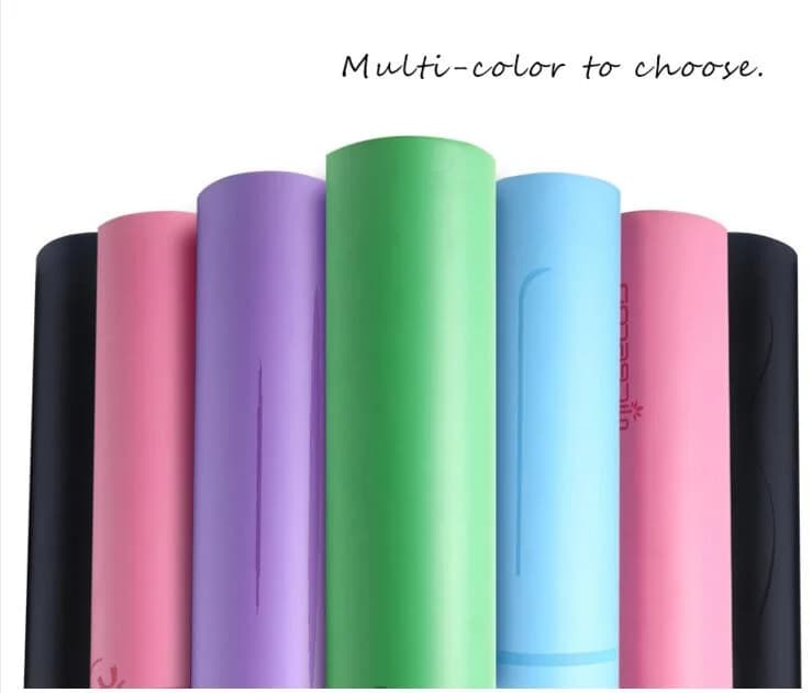 PU Natural Rubber Yoga Mat, High Quality Eco Friendly Non Slip, Fitness Exercise Pad for Pilates Home Gym Women Men Use