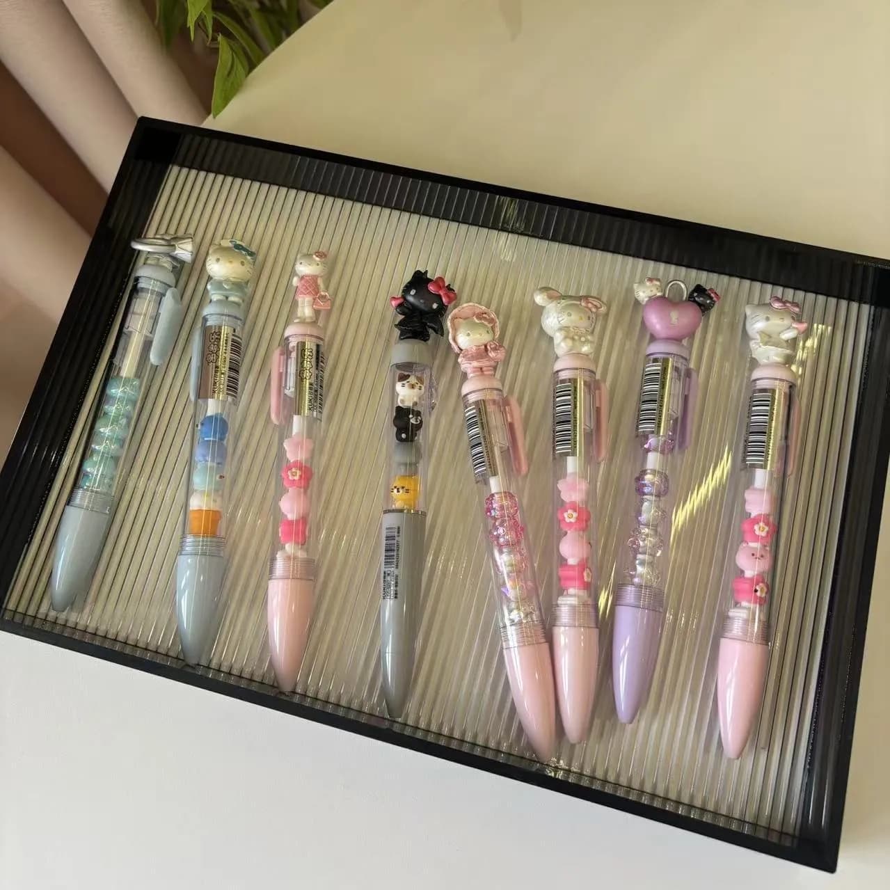 1 pz Sanrio Hello Kitty Penna Gel Perline Cartoon Sanrio 0.5mm Inchiostro Nero Penna Presse Studenti Amico Ragazza Regali Di Compleanno