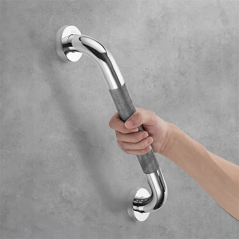 Maniglia di supporto di sicurezza per vasca e WC – Barra di appiglio antiscivolo in acciaio inossidabile da 300/400/500 mm con portasciugamani
