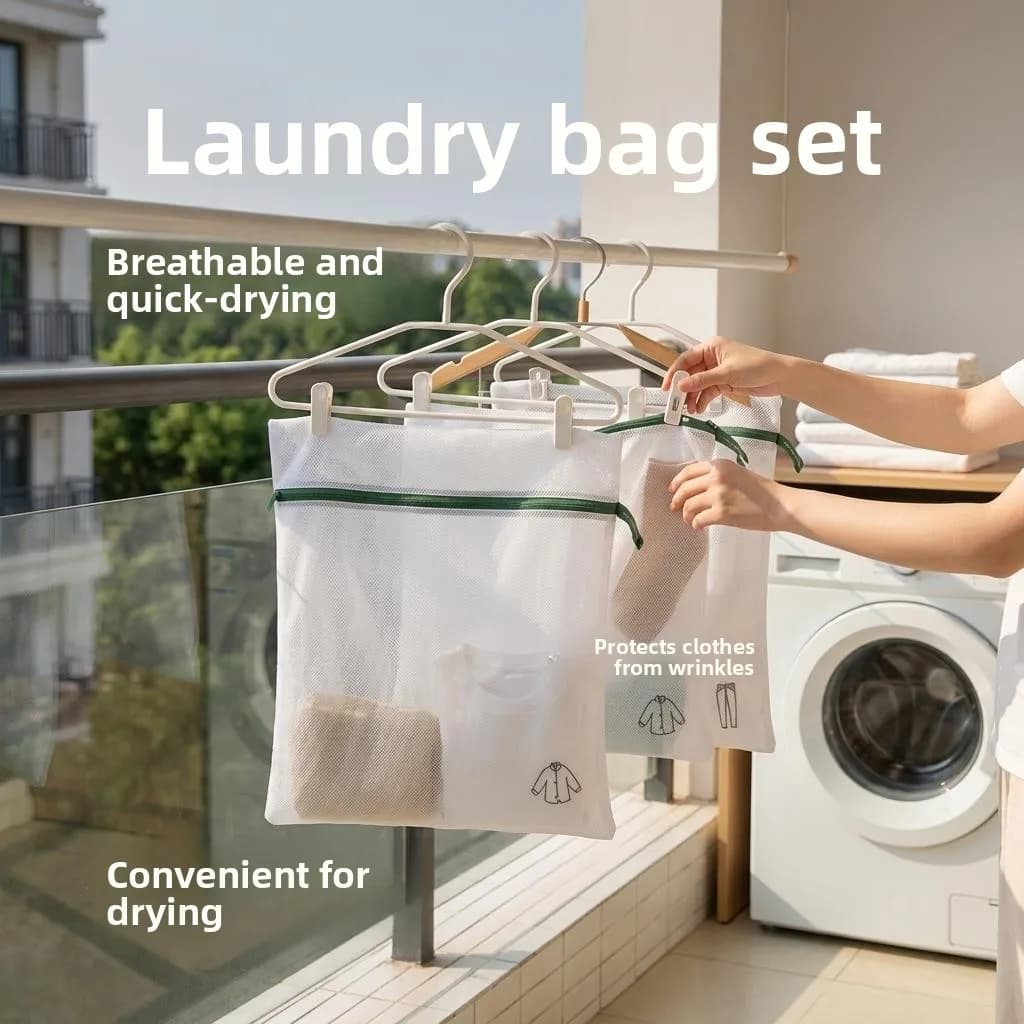 Laundry Bag Set for Washing Machine Travel Storage Bag Bra Underwear Protection Anti-Deformation Polyester Fiber Organizer