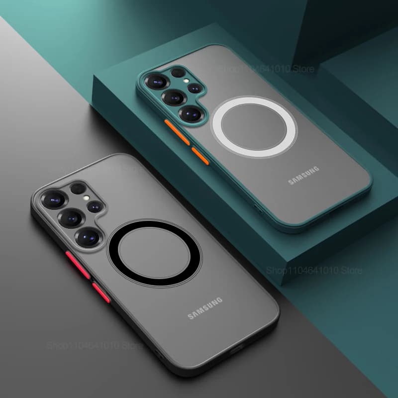 S26 S25 Ultra Plus Case Matte Magnetic Phone Case For Samsung Galaxy S26 S25 S24 S23 Ultra Plus S26Ultra Wireless Charge Cover