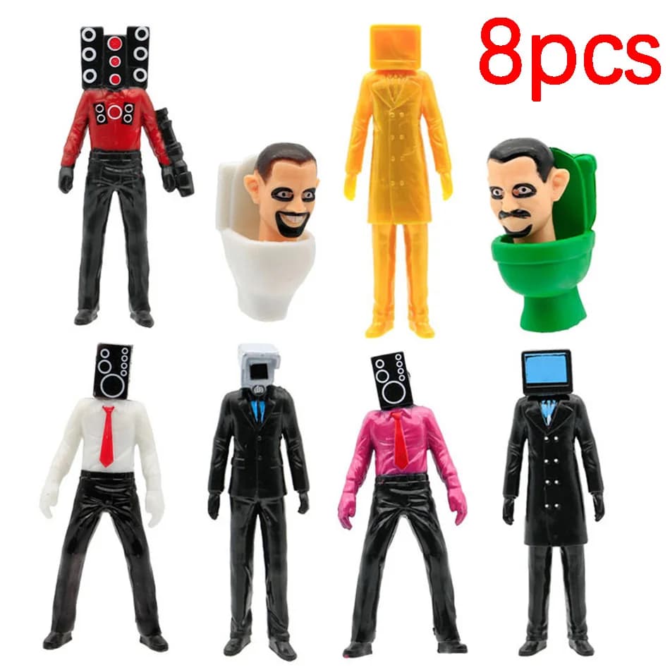 Skibidi Toilet Man Camera Man Figure TV Man Speaker Man Model Cameraman Action Figures Decorations PVC doll Collectible Toy