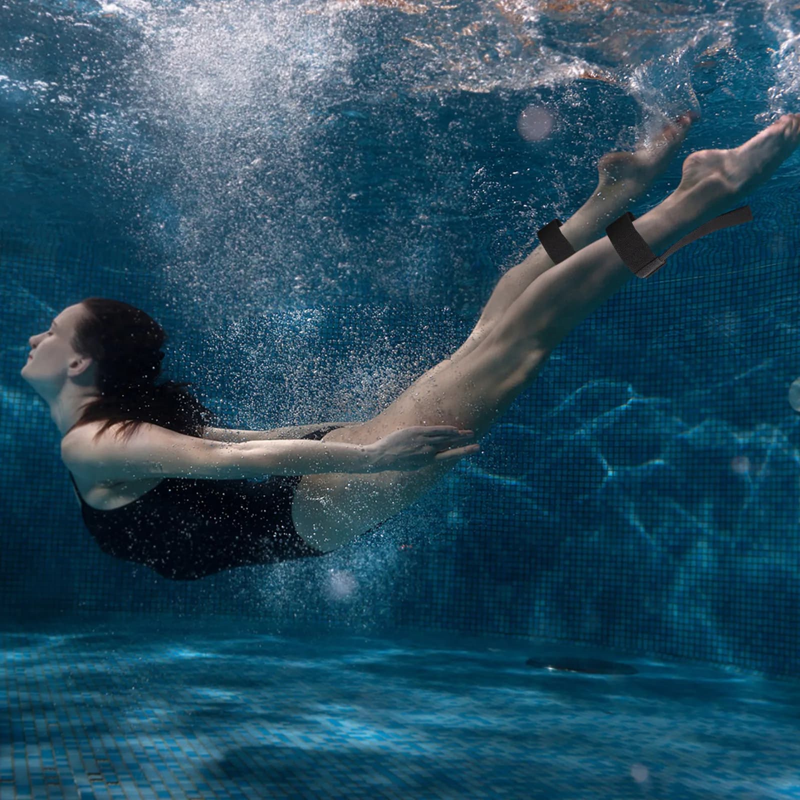 1 Paio di Cinghie Antiscivolo per Pinne da Immersione, per Subacquea, Apnea e Snorkeling, Elastico in PP, Cordino di Sicurezza per Pinne, Attrezzatura Subacquea